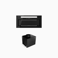 Dunstabzugshaube GLOBALO Saredo 60.1 Schwarz + Turbine TW 1.2