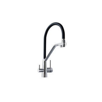 GLOBALO Olintio Black/Inox 1.1 Wasserhahn mit Filterbatterie