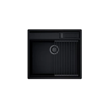 GLOBALO Granitspüle SILVANO 60.1 BLACK/BL Mat