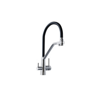 Kitchen faucet with water filter Olintio Black/Inox 1.1