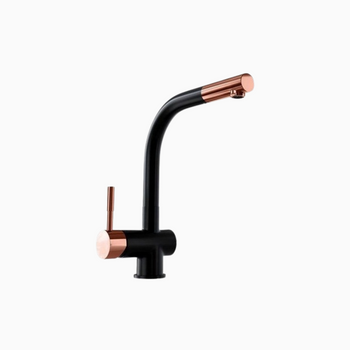 Kitchen faucet GLOBALO Lobio Black/Copper Ring 1.1