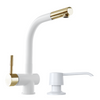 Set GLOBALO Lobio White/Light Gold Ring 1.1 Armatur + Intio White 1.1 Spender