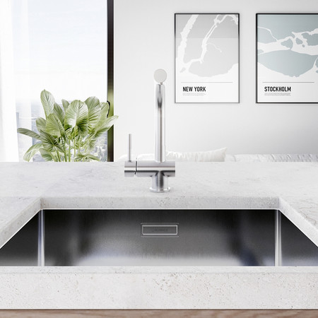 Kitchen faucet with pull-out spout GLOBALO Lobio Inox 1.1