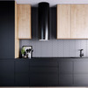 Upper extension for cooker hoods: ROXANO/HEWENO - BLACK