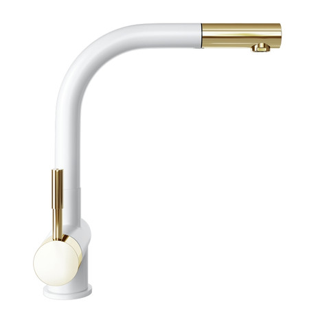 Set GLOBALO Lobio White/Light Gold Ring 1.1 Armatur + Intio White 1.1 Spender
