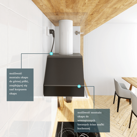 Cooker hood GLOBALO Spedtero 60.1 Black