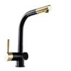 Kitchen faucet GLOBALO Lobio Black/Light Gold Ring 1.1