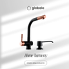 Set GLOBALO Lobio Black/Copper Ring 1.1 Armatur + Intio Black 1.1 Spender