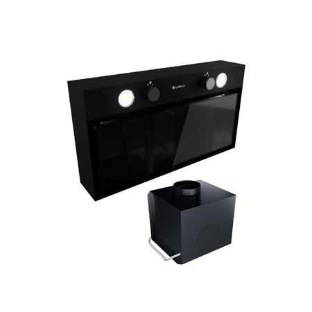 Cooker hood GLOBALO Fluxime 60.1 Black + Turbina TW 1.2