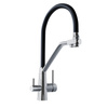 Kitchen faucet with water filter Olintio Black/Inox 1.1