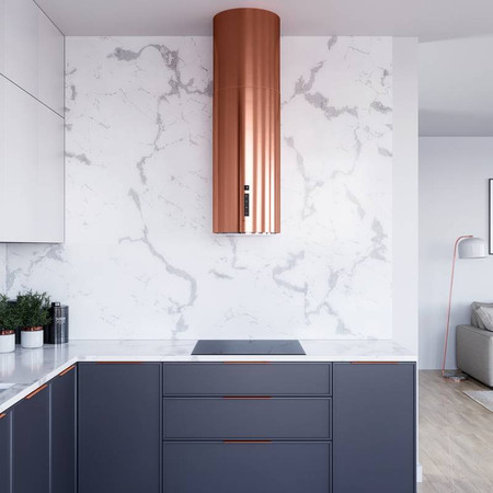 Upper extension for cooker hoods: ROXANO/HEWENO - COPPER