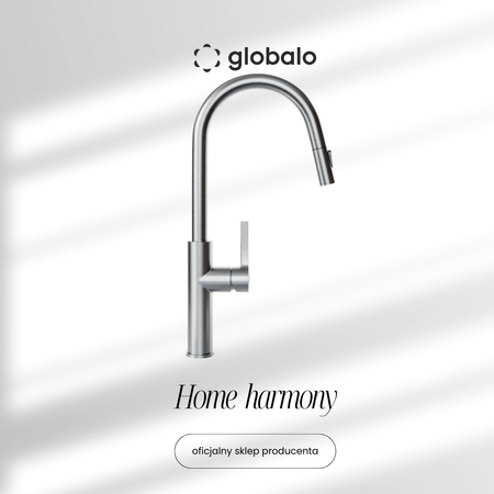 Bateria kuchenna z wyciąganą wylewką GLOBALO Divio Inox 1.1