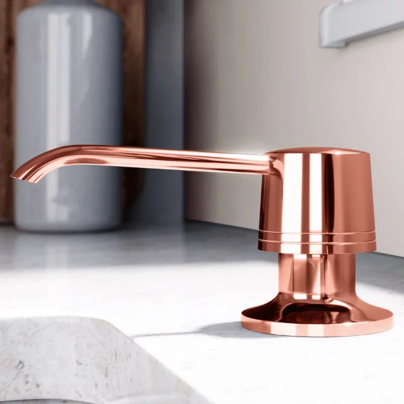 GLOBALO Lobio Copper Küchenarmatur mit Intio Copper Spender - Küchenarrangement