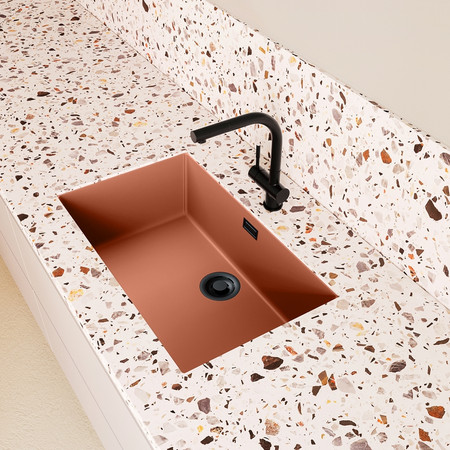 GLOBALO granite kitchen sink Aurilio 80.1 Brick Clean Tech