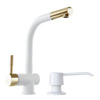 Set GLOBALO Lobio White/Light Gold Ring 1.1 Armatur + Intio White 1.1 Spender