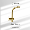 Kitchen faucet with pull-out spout GLOBALO Lobio Gold Mat 1.1