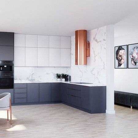 Upper extension for cooker hoods: ROXANO/HEWENO - COPPER