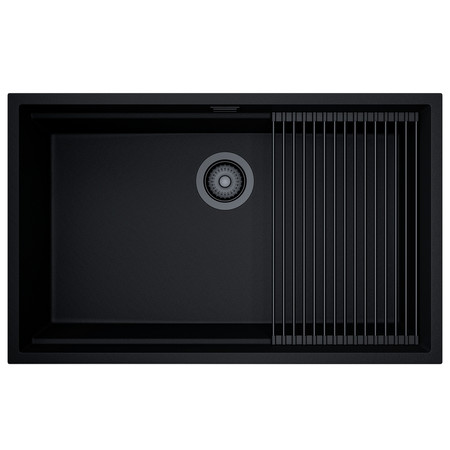 Zlewozmywak GLOBALO Miralio 80.1 Black/BL Mat