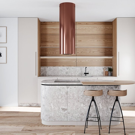 Cooker hood GLOBALO Lobelio Isola 39.1 Wine Copper
