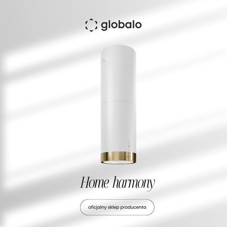 Okap kuchenny GLOBALO Cylindro Isola 39.7 Light Gold Ring