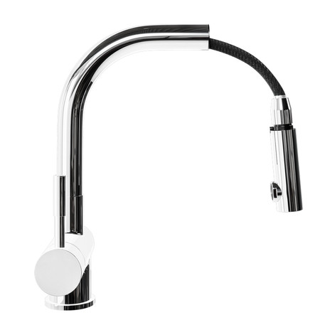 Kitchen faucet with pull-out spout GLOBALO Lobio Chrome 1.1