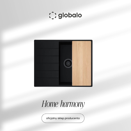 GLOBALO Granitspüle SILVANO 60.1 BLACK/BL Mat