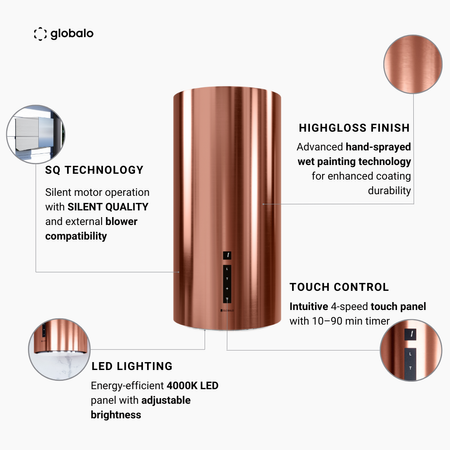 Cooker hood GLOBALO Heweno 39.3 Copper