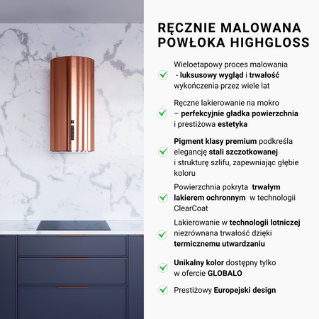 Cooker hood GLOBALO Heweno 39.3 Copper