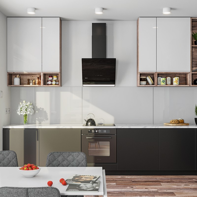 Visualization of the cooker hood GLOBALO Zenesor 60.2 Black
