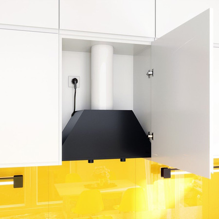 GLOBALO Floweri 60.1 Schwarz Dunstabzugshaube