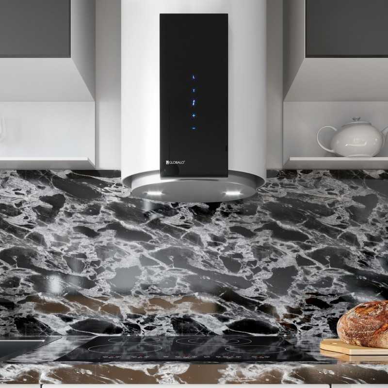 White wall-mounted tube cooker hood