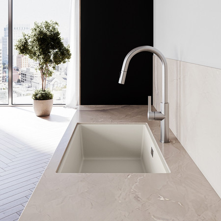 GLOBALO granite kitchen sink Aurilio 80.1 Cashmere Clean Tech