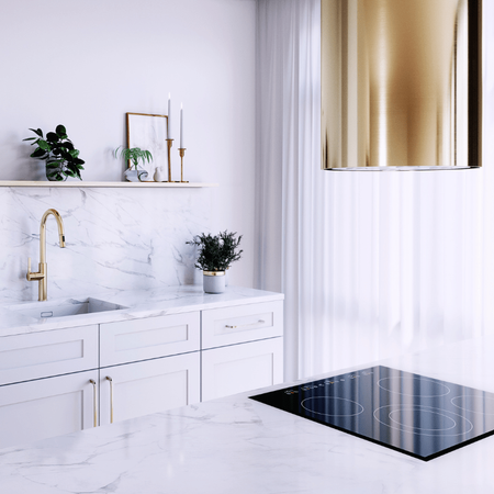 Küchenarmatur mit ausziehbarem Auslauf GLOBALO Divio Light Gold Matt 1.1