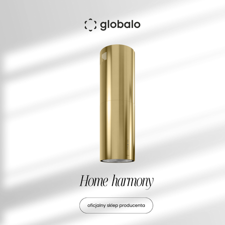 Okap kuchenny GLOBALO Cylindro Isola 39.7 Light Gold Mat