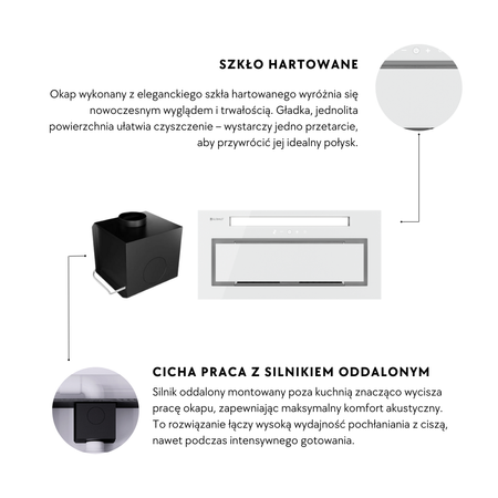 Dunstabzugshaube GLOBALO Saredo 60.1 Schwarz + Turbine TW 1.2