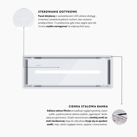 Cooker hood GLOBALO Pinelio 80.1 White