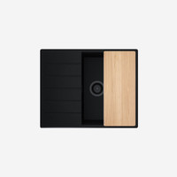 GLOBALO Granitspüle SILVANO 60.1 BLACK/BL Mat