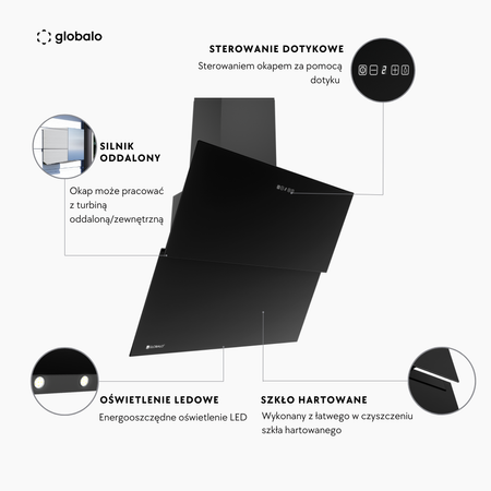 Dunstabzugshaube GLOBALO Mirida 60.3 Black/BL