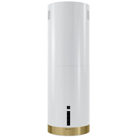 Cooker hood GLOBALO Heweno Isola 39.2 WH/Light Gold Mat Ring