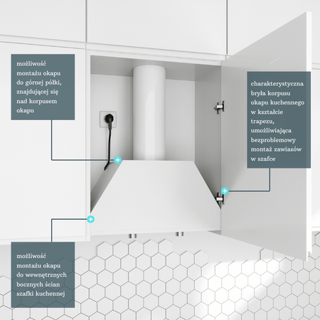 Cooker hood GLOBALO Floweri 60.2 White