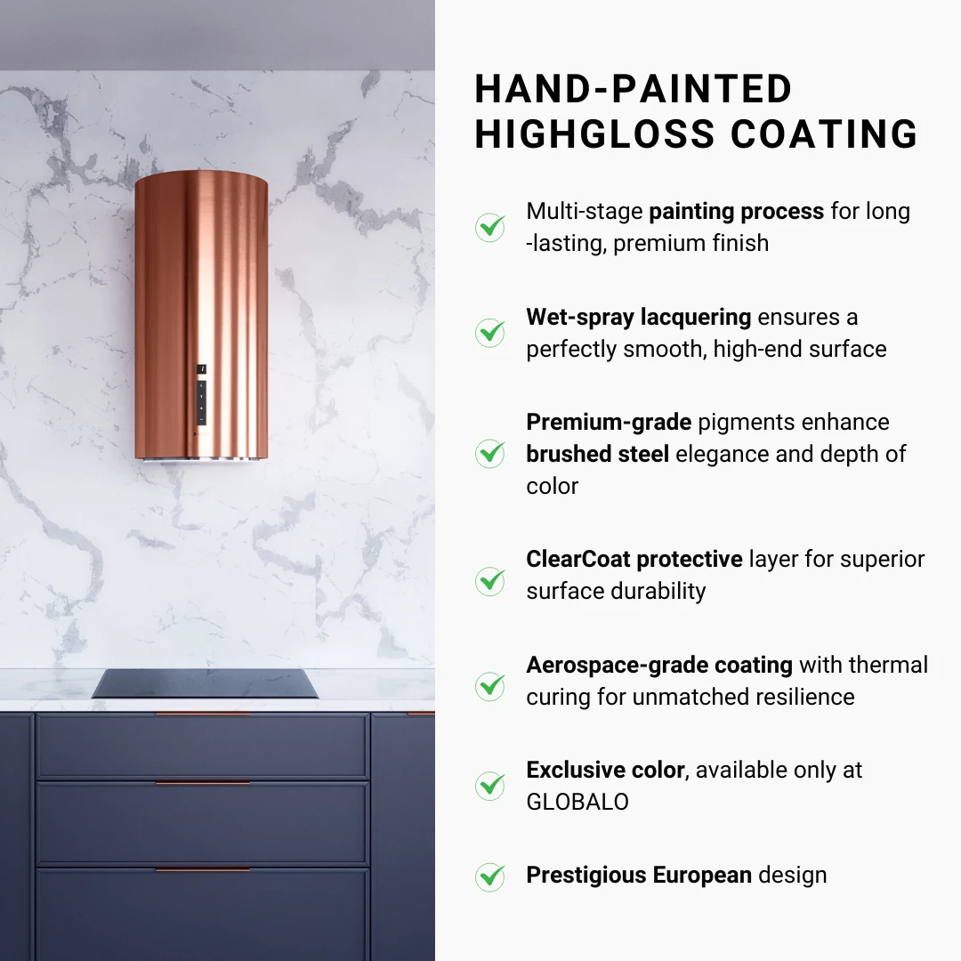 Cooker hood GLOBALO Heweno 39.3 Copper