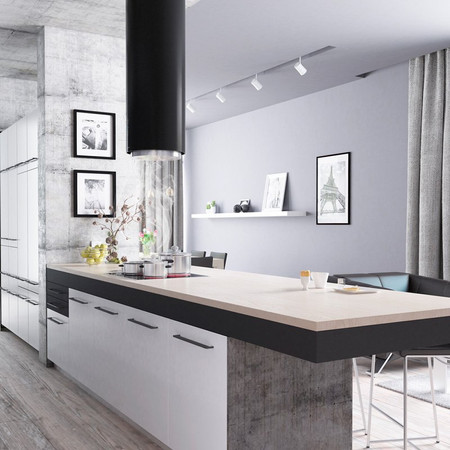 Cooker hood GLOBALO Cylindro Isola 39.4 Black