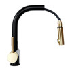 Kitchen faucet GLOBALO Lobio Black/Light Gold Mat Ring 1.1