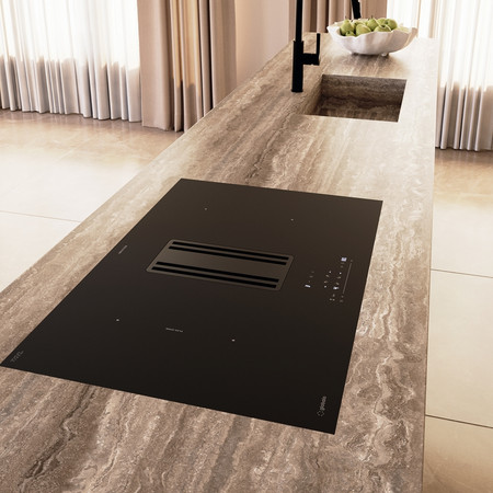 Induction hob with cooker hood GLOBALO Auphoria 80.1 Black Mat