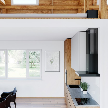 Cooker hood GLOBALO Silentio 60.2 Black + Turbine TW 3.1