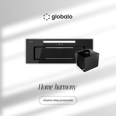 Okap kuchenny GLOBALO Silentio 80.2 Black + Turbina TW 2.1