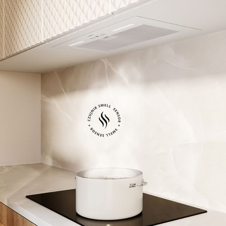 Cooker hood GLOBALO Flueris 60.1 White Sensor Smell