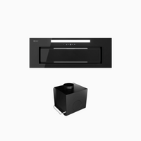Dunstabzugshaube GLOBALO Saredo 60.1 Schwarz + Turbine TW 1.2
