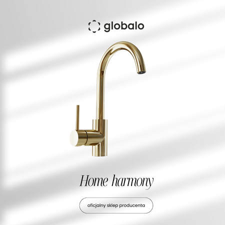 Kitchen faucet GLOBALO Zentio Light Gold 1.1