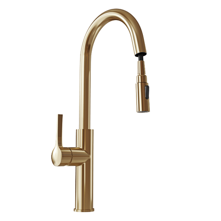 Küchenarmatur mit ausziehbarem Auslauf GLOBALO Divio Light Gold Matt 1.1